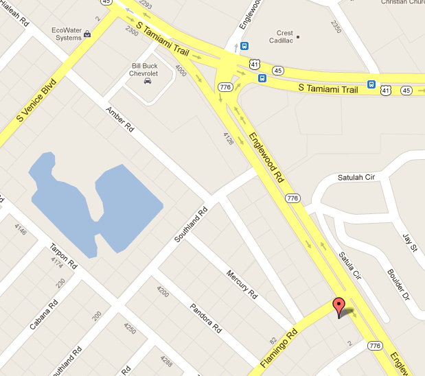 Location of Model Home, Flamingo Road, Venice FL